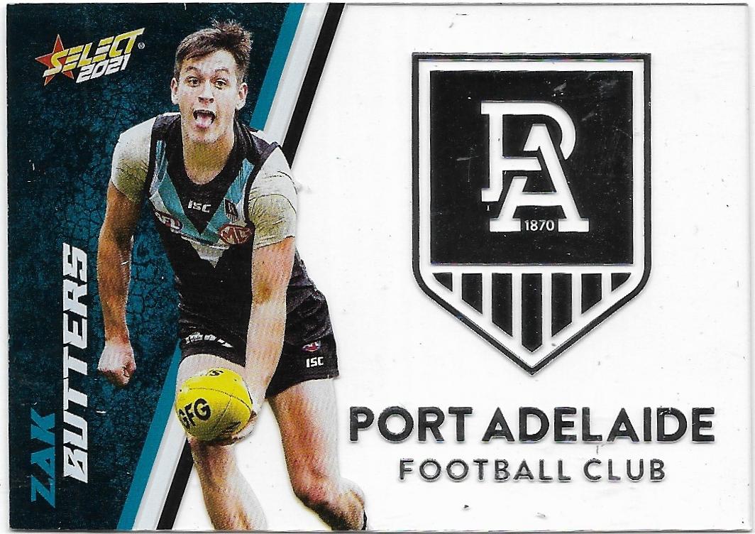 2021 Select Footy Stars Club Acetate (CA50) Zak BUTTERS Port Adelaide