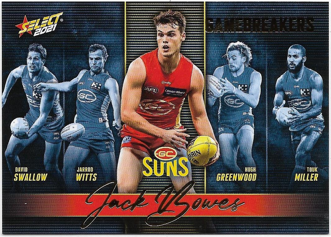 2021 Select Footy Stars Gamebreakers (GB41) Jack BOWES Gold Coast