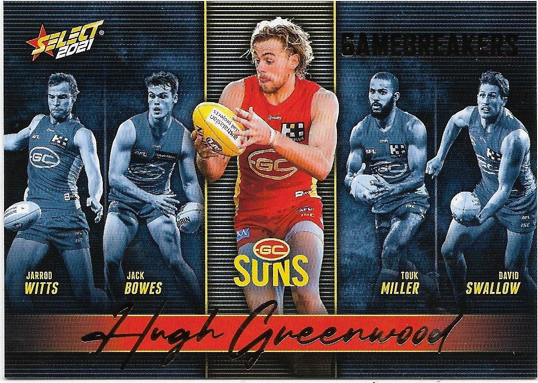 2021 Select Footy Stars Gamebreakers (GB42) Hugh GREENWOOD Gold Coast