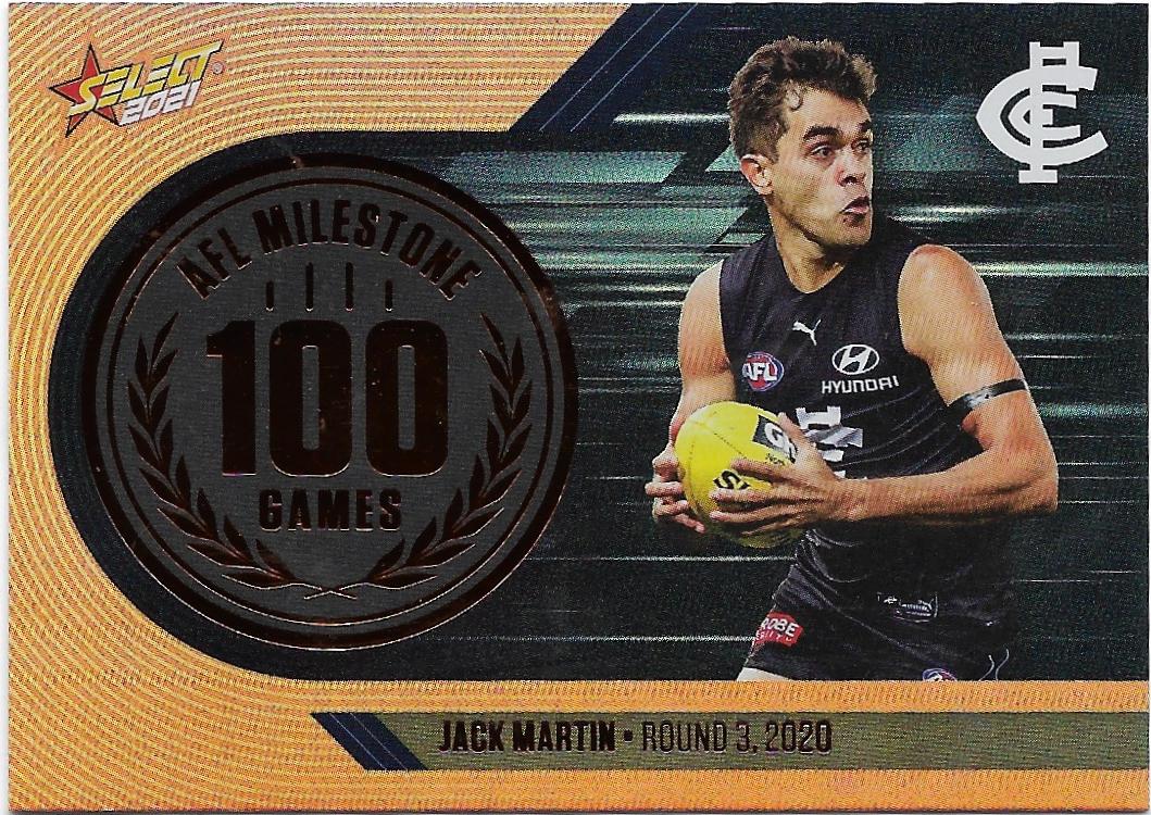 2021 Select Footy Stars Milestones (MG10) Jack MARTIN Carlton