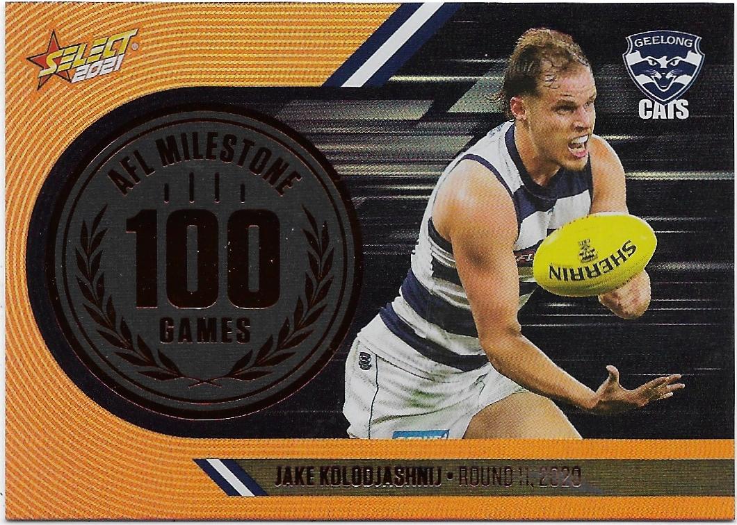 2021 Select Footy Stars Milestones (MG25) Jake KOLODJASHNIJ Geelong