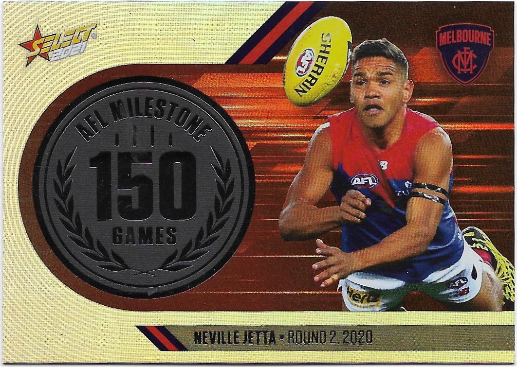 2021 Select Footy Stars Milestones (MG39) Neville JETTA Melbourne
