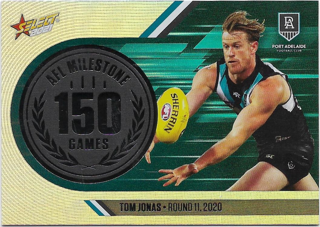 2021 Select Footy Stars Milestones (MG51) Tom JONAS Port Adelaide