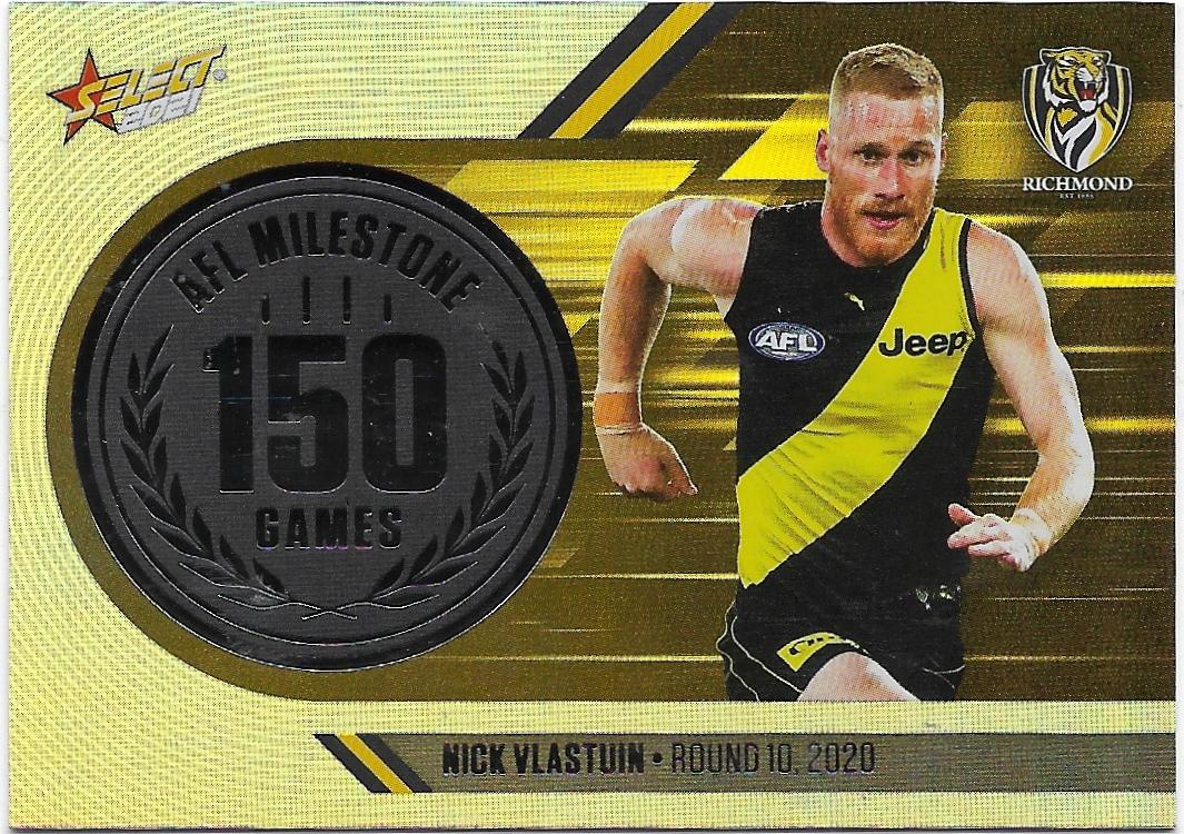 2021 Select Footy Stars Milestones (MG58) Nick VLASTUIN Richmond