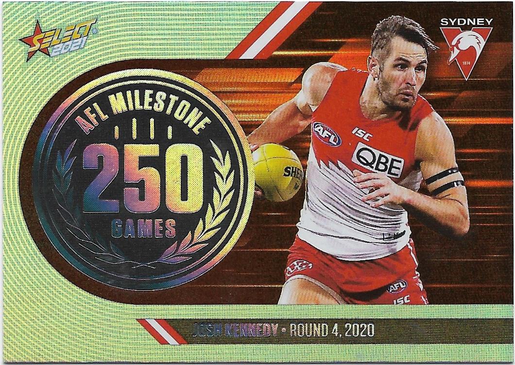 2021 Select Footy Stars Milestones (MG66) Josh P KENNEDY Sydney