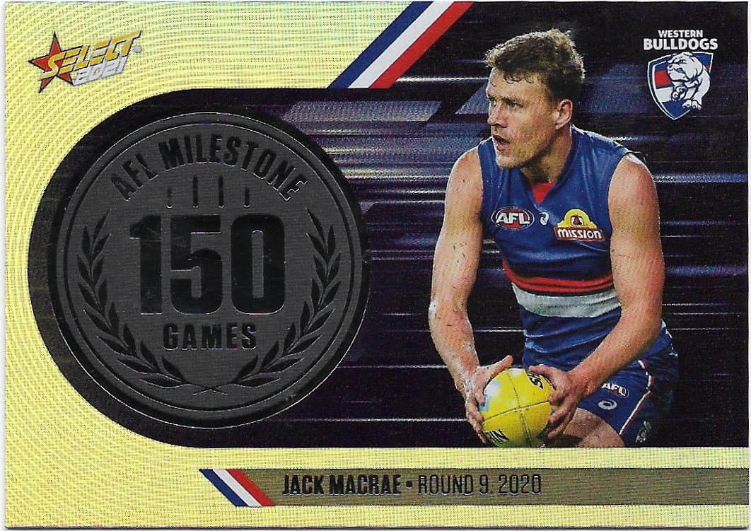 2021 Select Footy Stars Milestones (MG78) Jack MACRAE Western Bulldogs