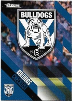 2021 Nrl Traders Base Card (021) Bulldogs CHECKLIST