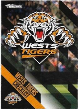 2021 Nrl Traders Base Card (151) Wests Tigers CHECKLIST