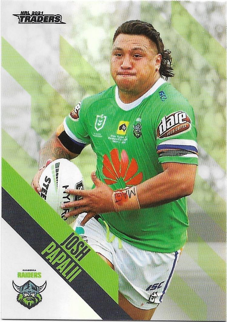 2015 NRL TRADERS SPECIAL PARRELLEL CARD PS24 JOSH PAPALII CANBERRA RAIDERS 