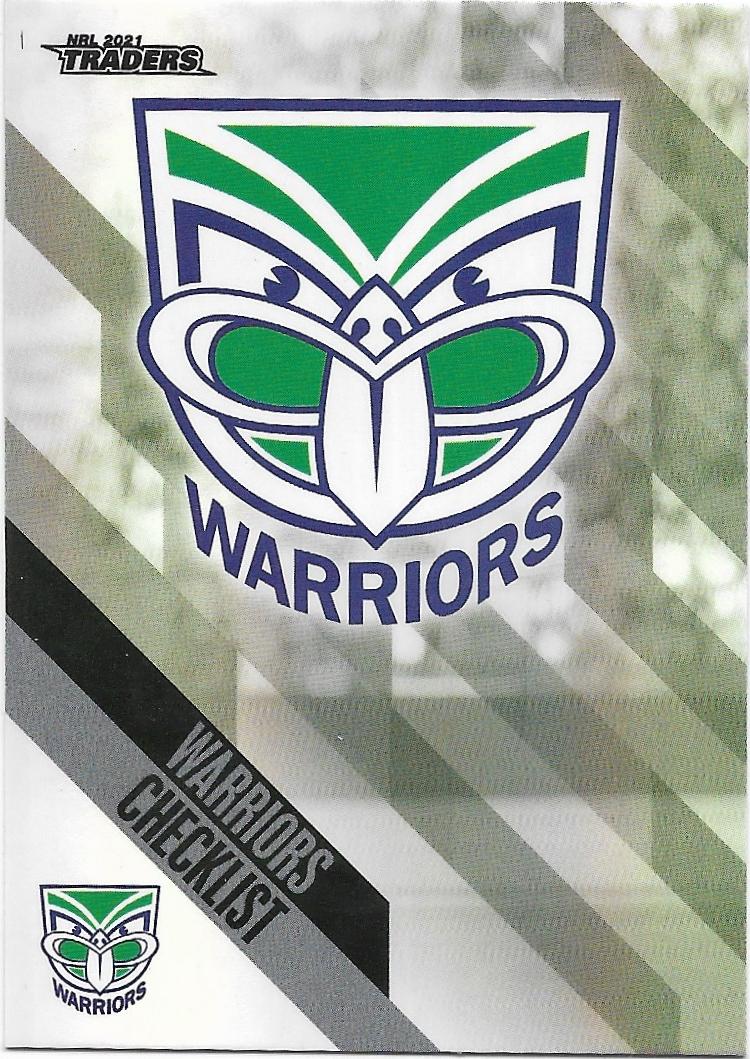 2021 Nrl Traders Parallel (PS141) Warriors CHECKLIST