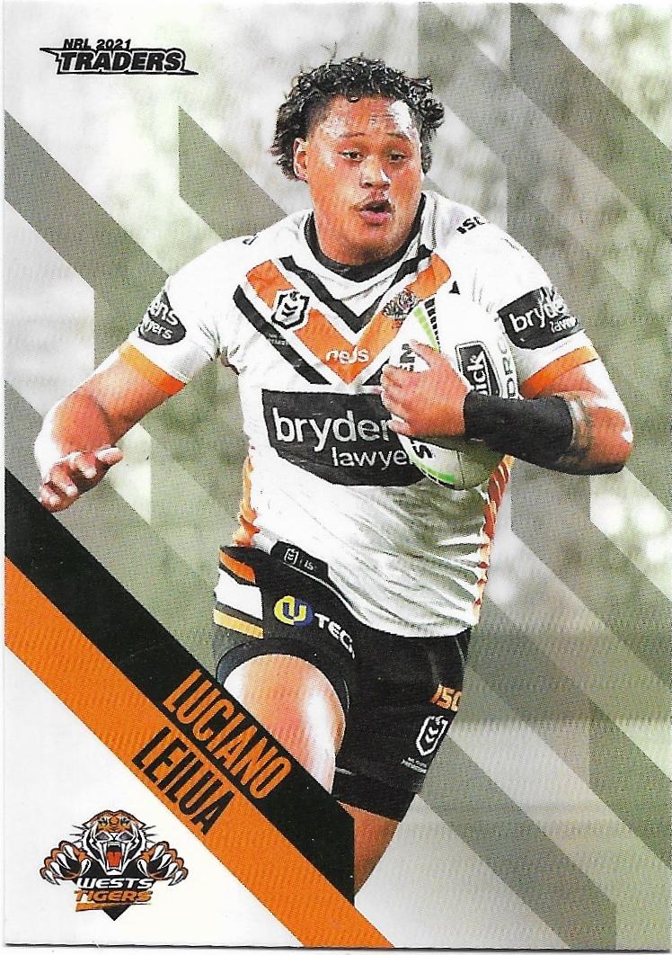 2021 Nrl Traders Parallel (PS156) Luciano LEILUA Wests Tigers