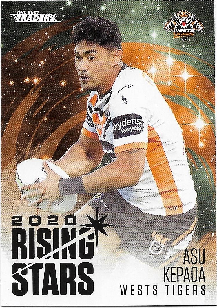 2021 Nrl Traders Rising Stars (RS47) Asu KEPAOA Wests Tigers