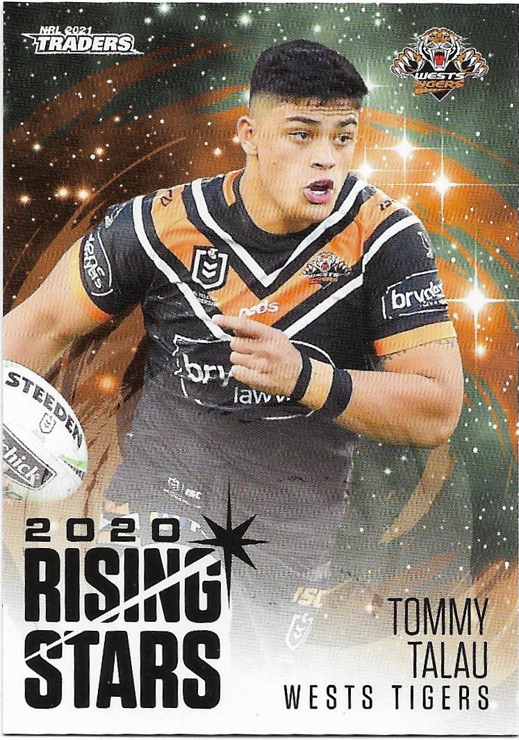 2021 Nrl Traders Rising Stars (RS48) Tommy TALAU Wests Tigers