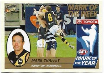 2005 Select Tradition Mark Of The Week (MW4) Mark Chaffey Richmond