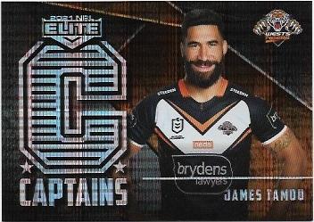 2021 Nrl Elite Captains (C16) James Tamou Wests Tigers