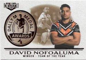 2021 Nrl Elite Dally M (DM 03 / 18) David Nofoaluma Wests Tigers
