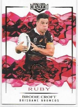 2021 Nrl Elite Mojo Ruby (MR004) Brodie Croft Broncos 19/46