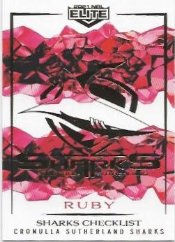 2021 Nrl Elite Mojo Ruby (MR028) CHECKLIST Sharks 39/46