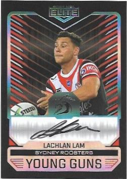2021 Nrl Elite Young Guns Black Signature (YGB 14/20) Lachlan Lam Roosters 043/110