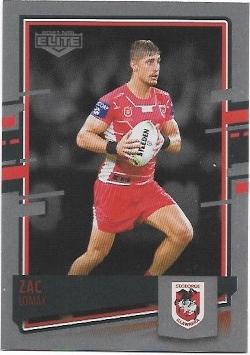 2021 Nrl Elite Silver Special Parallel (SS114) Zac Lomax Dragons