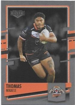 2021 Nrl Elite Silver Special Parallel (SS140) Thomas Mikaele Wests Tigers