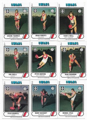 1976 VFL Scanlens South Melbourne Team Set (11 Cards) #