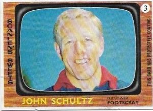 1967 Scanlens (3) John Schultz Footscray