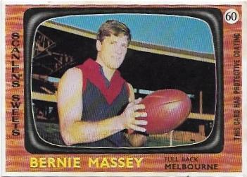 1967 Scanlens (60) Bernie Massey Melbourne