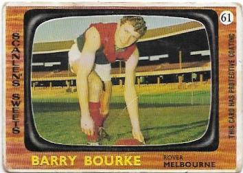 1967 Scanlens (61) Barry Bourke Melbourne