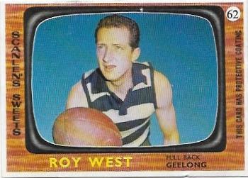 1967 Scanlens (62) Roy West Geelong