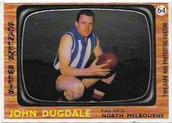 1967 Scanlens (64) John Dugdale North Melbourne
