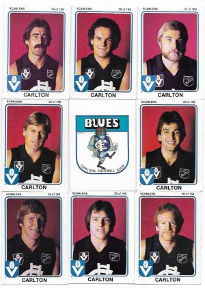 1981 VFL Scanlens Carlton Team Set (15 Cards) #