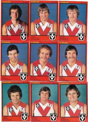 1982 VFL Scanlens South Melbourne Team Set (15 Cards)