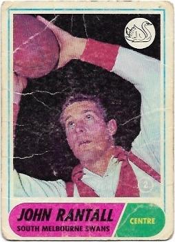 1969 Scanlens (2) John Rantall South Melbourne ::