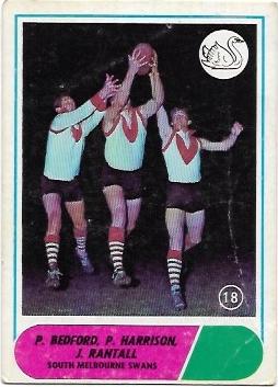 1969 Scanlens (18) Bedford / Harrison / Rantall South Melbourne ::