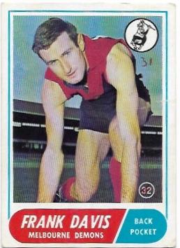 1969 Scanlens (32) Frank Davis Melbourne ::