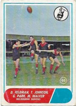 1969 Scanlens (46) Feldman / Johnson / Park / Walker Melbourne ::