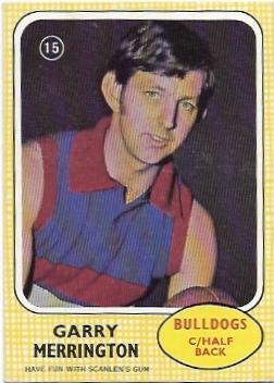 1970 Scanlens (15) Garry Merrington Footscray  ::