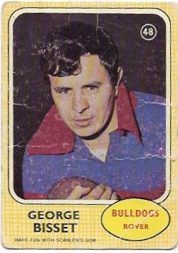 1970 Scanlens (48) George Bisset Footscray ::