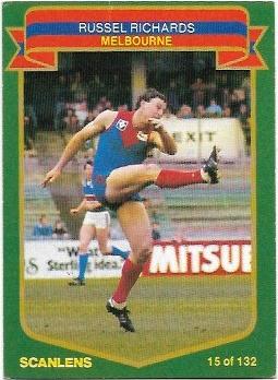 1985 VFL Scanlens (15) Russell Richards Melbourne #