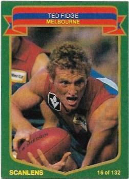 1985 VFL Scanlens (16) Ted Fidge Melbourne #