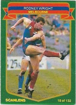 1985 VFL Scanlens (18) Rodney Wright Melbourne #