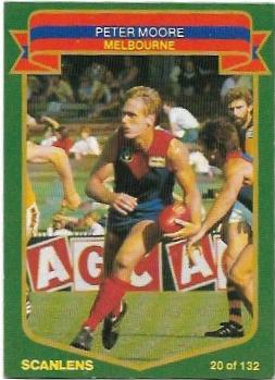 1985 VFL Scanlens (20) Peter Moore Melbourne #