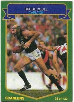 1985 VFL Scanlens (28) Bruce Doull Carlton #