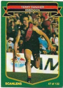 1985 VFL Scanlens (47) Terry Daniher Essendon #