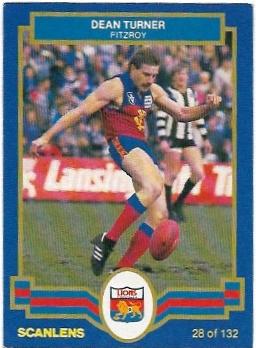 1986 Scanlens (28) Dean Turner Fitzroy #