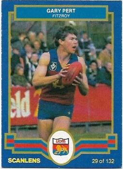1986 Scanlens (29) Gary Pert Fitzroy #