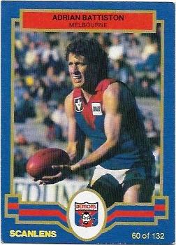 1986 Scanlens (60) Adrian Battison Melbourne #