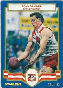 1986 Scanlens (73) Tony Daniher Sydney #