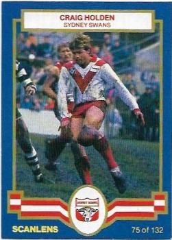 1986 Scanlens (75) Craig Holden Sydney #